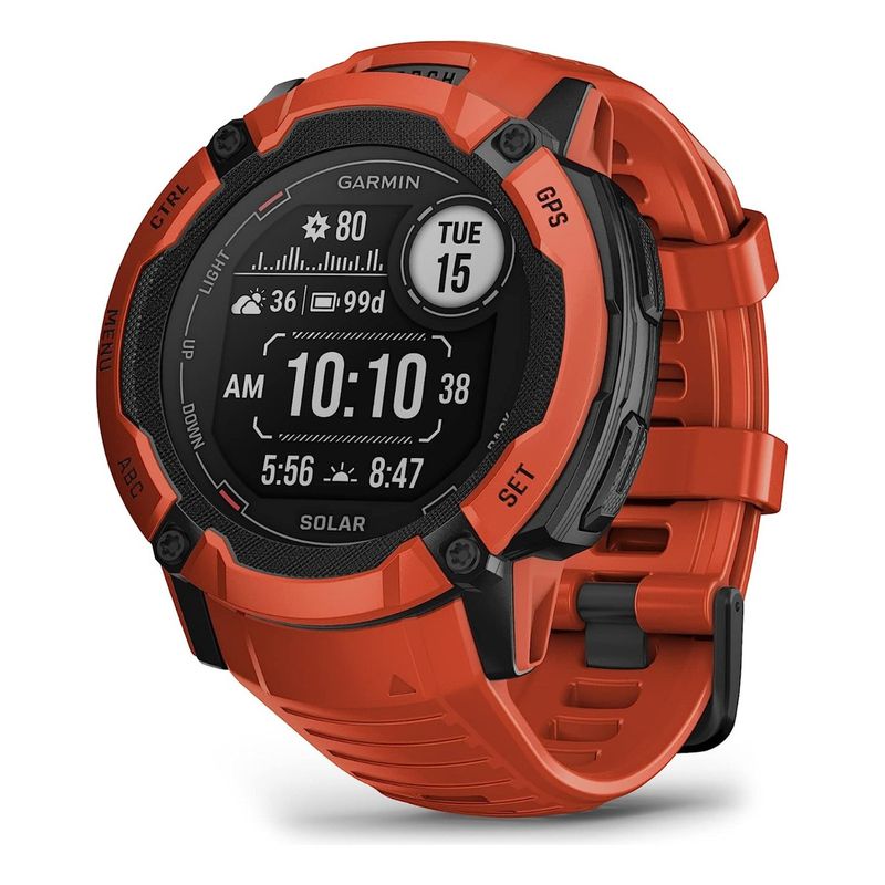 GARMIN - Garmin Instinct 2X Solar Flame  Reloj GPS 50mm con Linterna