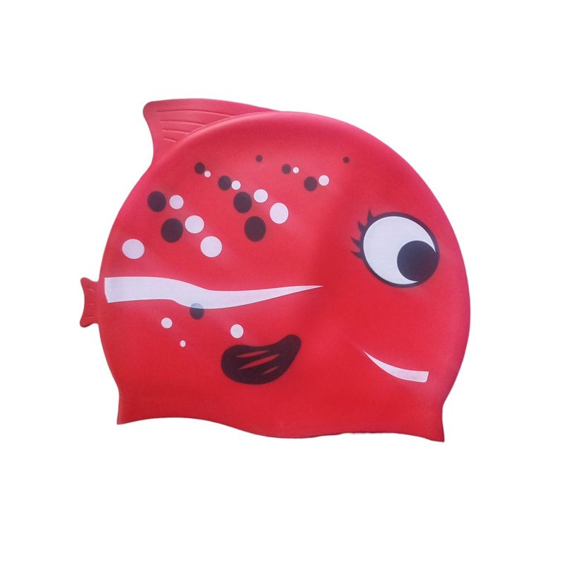 GENERICO - Gorro Natación Silicona Para Niño  Niña - Pez Rojo