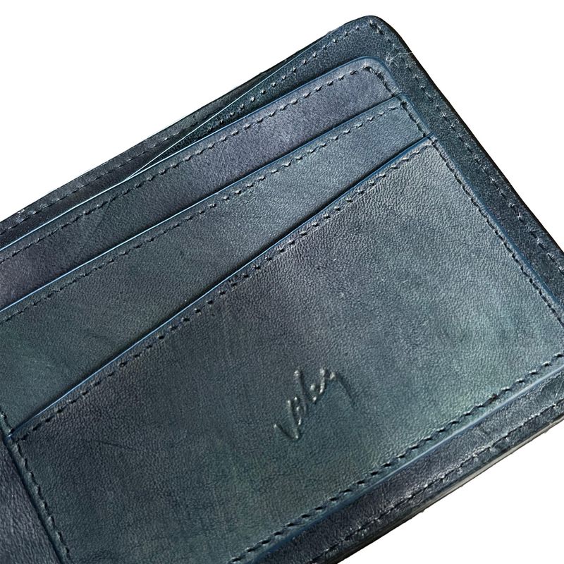 VELEZ - Billetera Velez Aquarius de cuero para hombre Negro