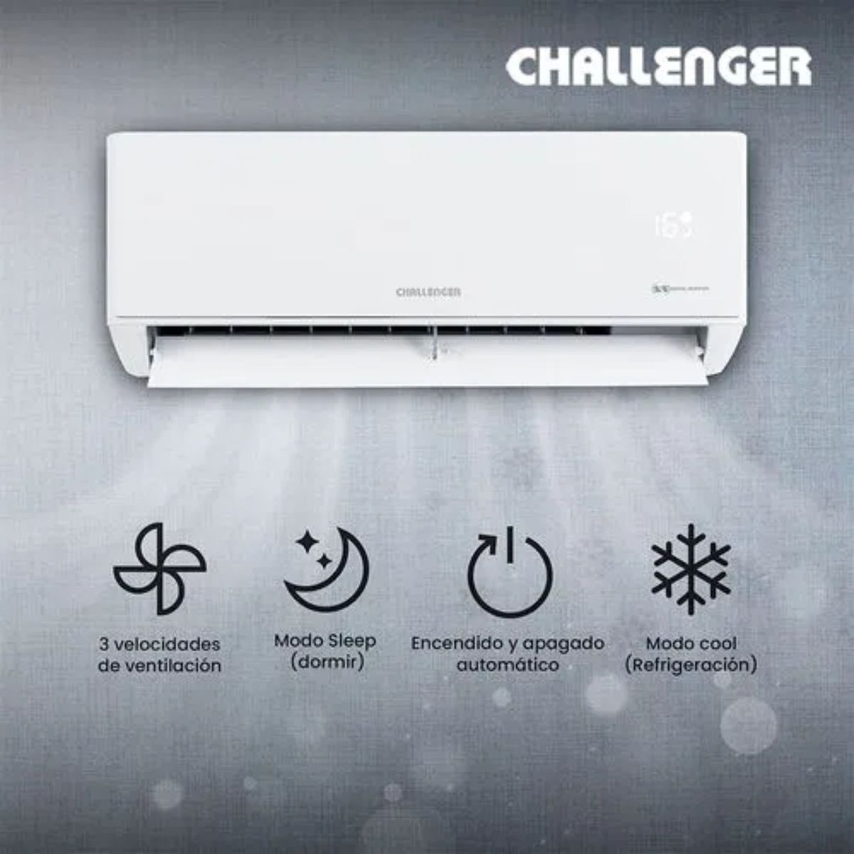 CHALLENGER - Aire Acondicionado 18000 BTU Inverter 220V CHALLENGER 18KBL2