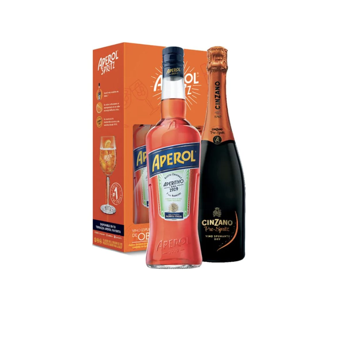 GENERICO - Estuche De Aperitivo Aperol + Cinzano To Spritz 750ml
