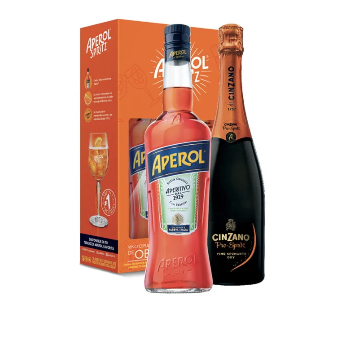 GENERICO - Estuche De Aperitivo Aperol + Cinzano To Spritz 750ml