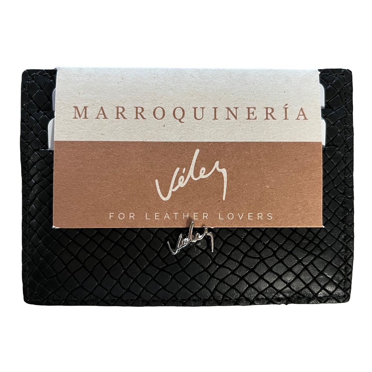 VELEZ - Tarjetero porta documentos Velez Tour de cuero Negro