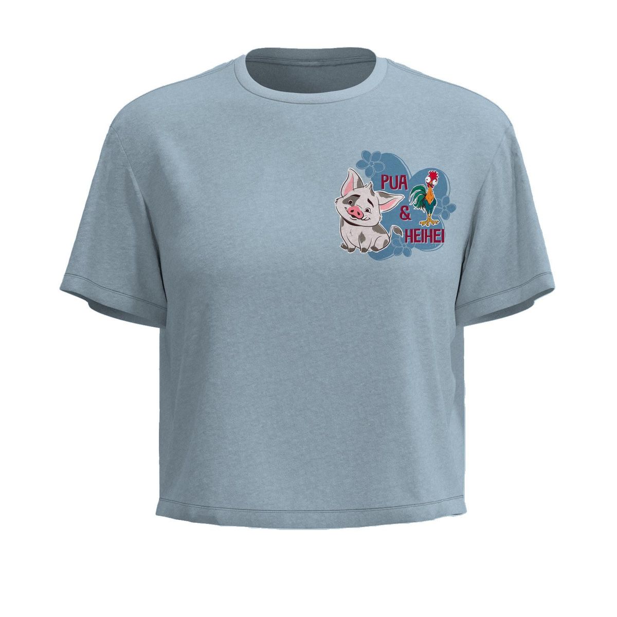 KOAJ - KOAJ Crop top femenino manga corta con estampado en frente d Mujer