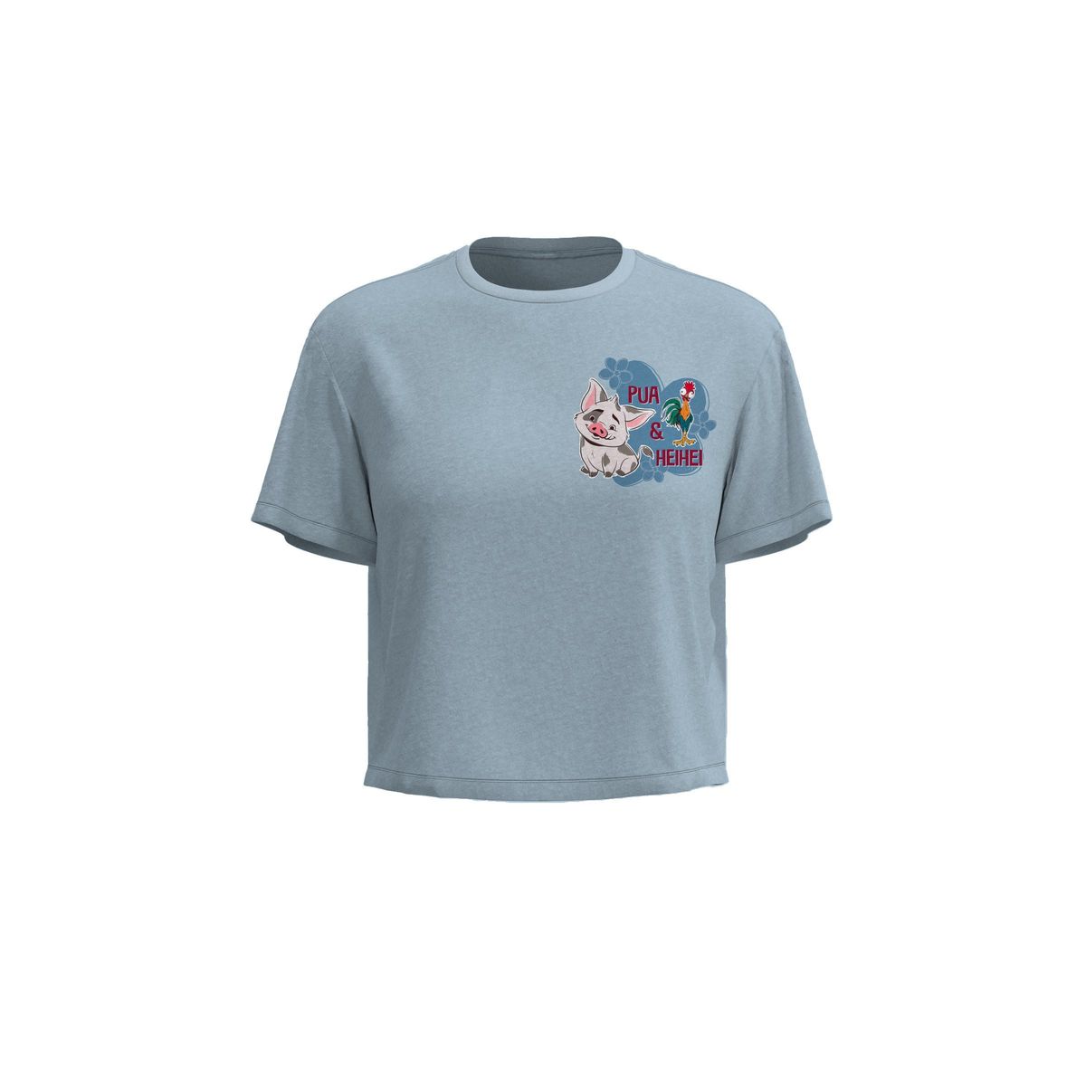 KOAJ - KOAJ Crop top femenino manga corta con estampado en frente d Mujer