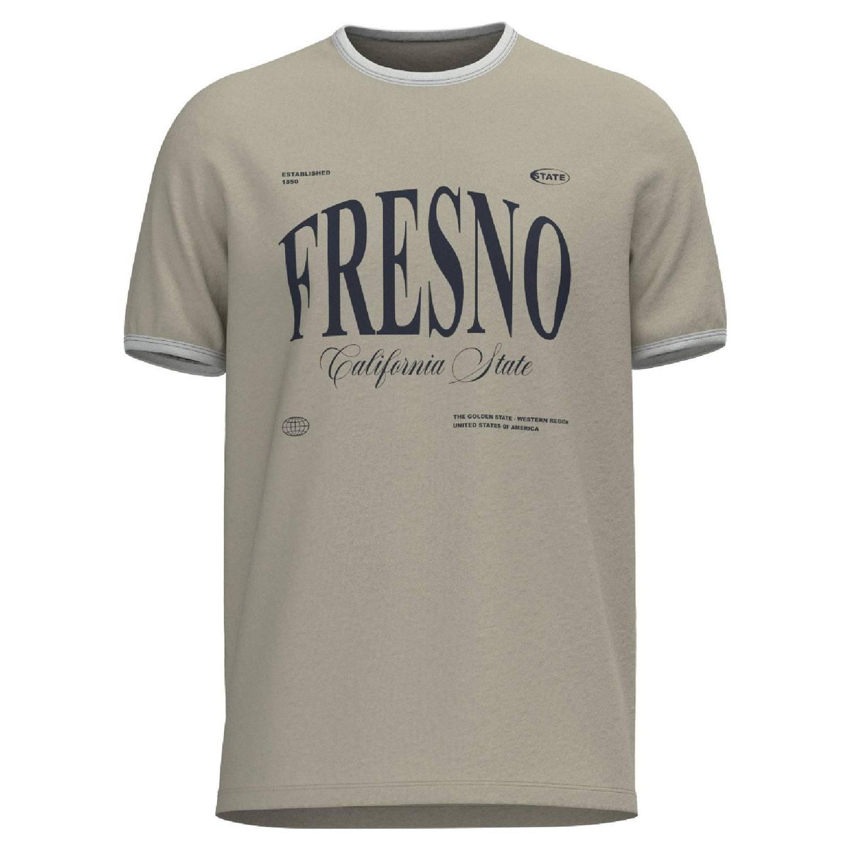 KOAJ - KOAJ Camiseta manga corta unicolor con contrastes y estampad Hombre