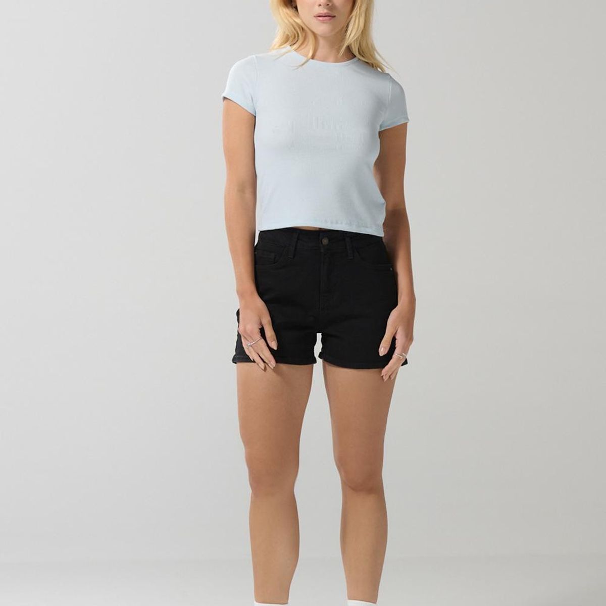 KOAJ - KOAJ Camiseta manga corta ajustada unicolor con texturas Mujer