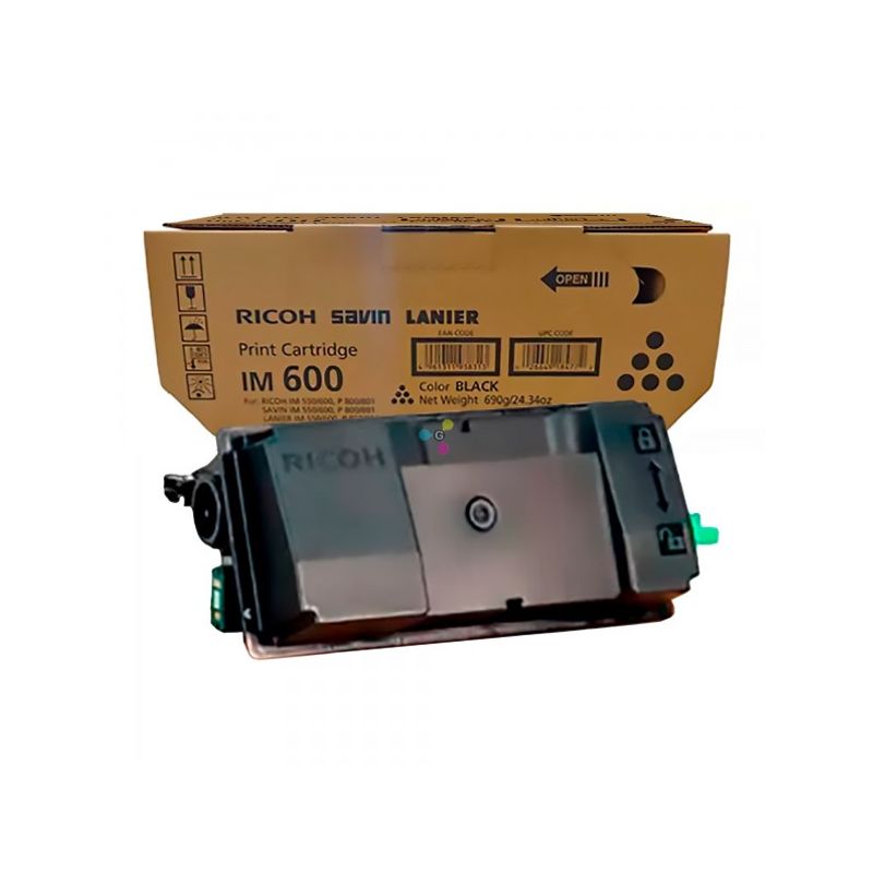 RICOH - Tóner Ricoh IM600 Negro Para Impresoras IM550 IM600 P800 P801