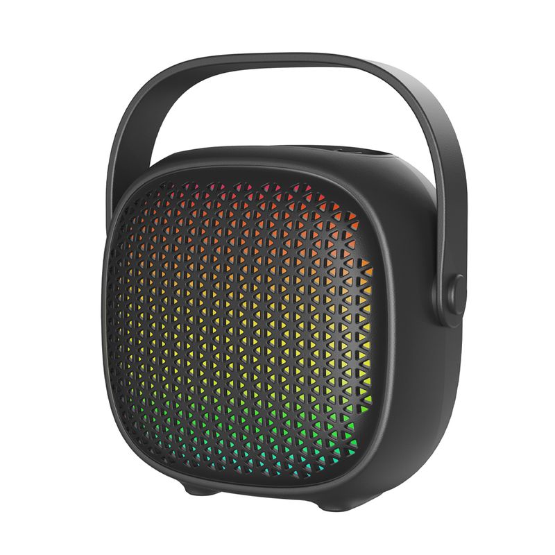 GENER - Parlante Portátil GTS-1942 con USB Luces LED FM y Batería Recargable