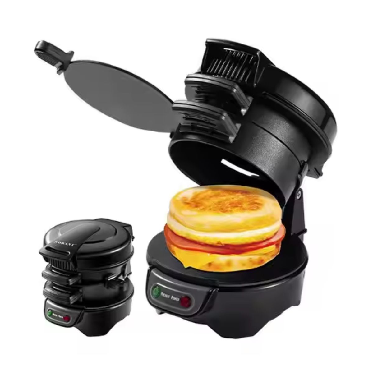 SOKANY - Sandwichera Eléctrica 600W 110V-220V Antiadherente para Hamburguesas