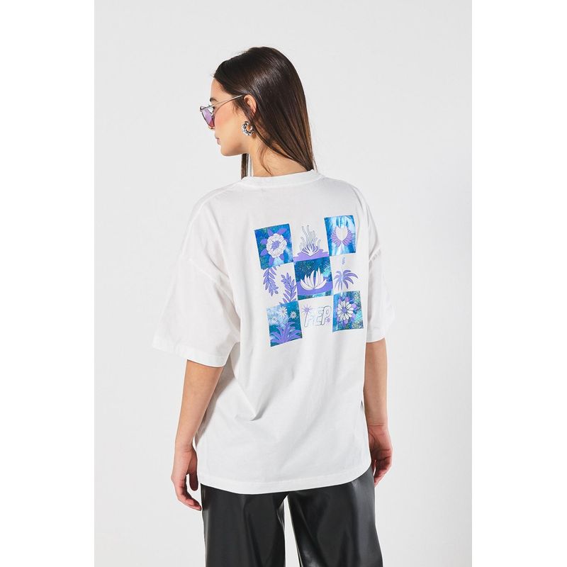 KOAJ - KOAJ Camiseta femenina fit super oversize manga corta, con est MUJER