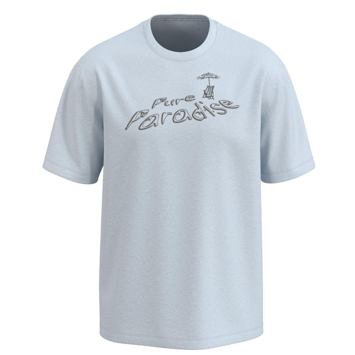 KOAJ - KOAJ Camiseta manga corta unicolor con estampado en frente Hombre