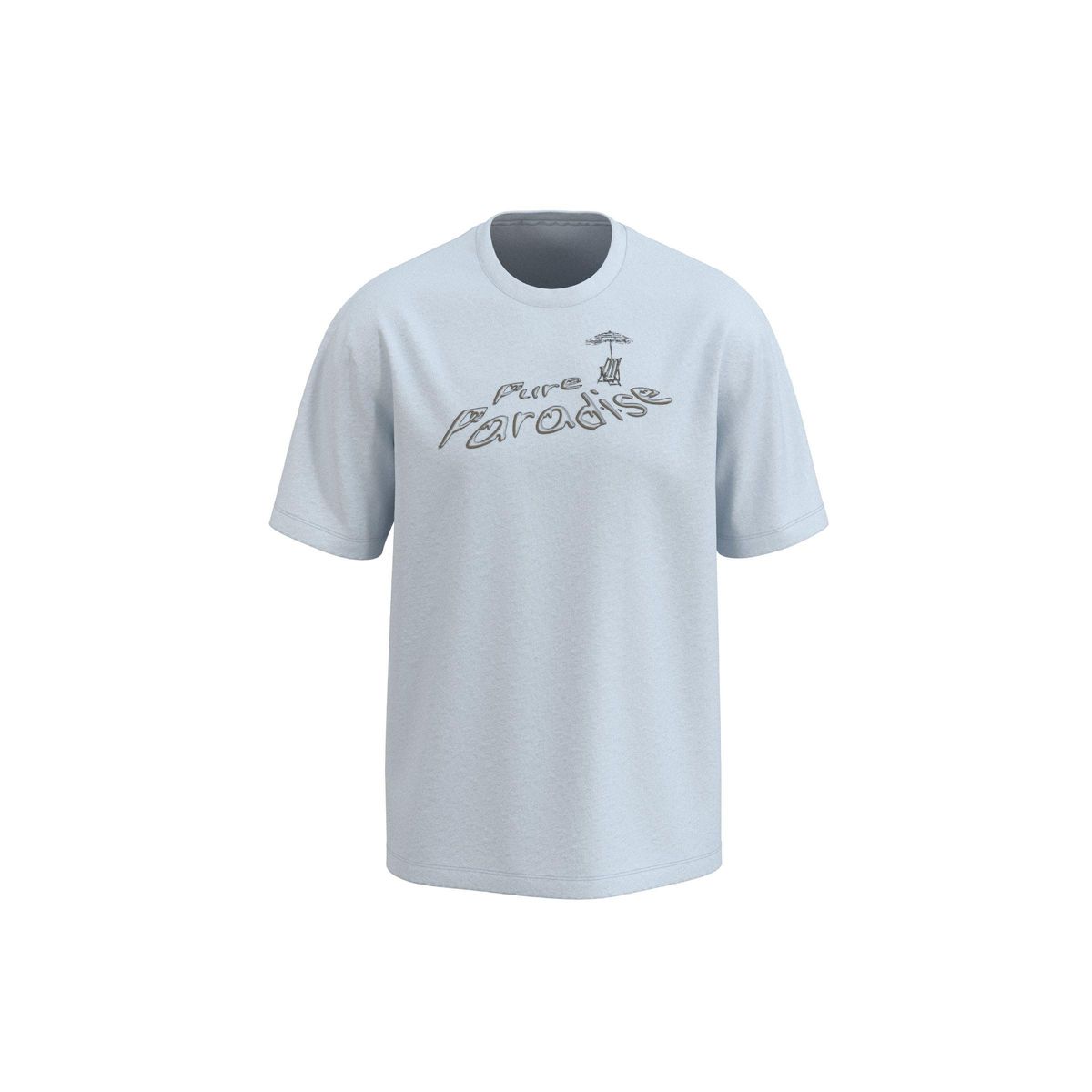 KOAJ - KOAJ Camiseta manga corta unicolor con estampado en frente Hombre