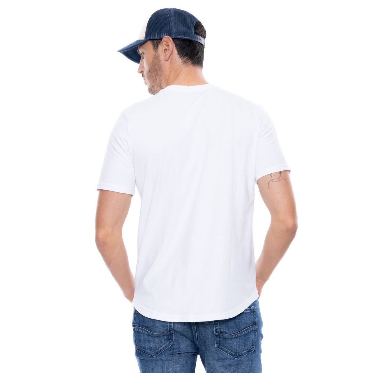 COLOR BLUE - Camiseta Manga Corta Con Estampado Punto Corazón