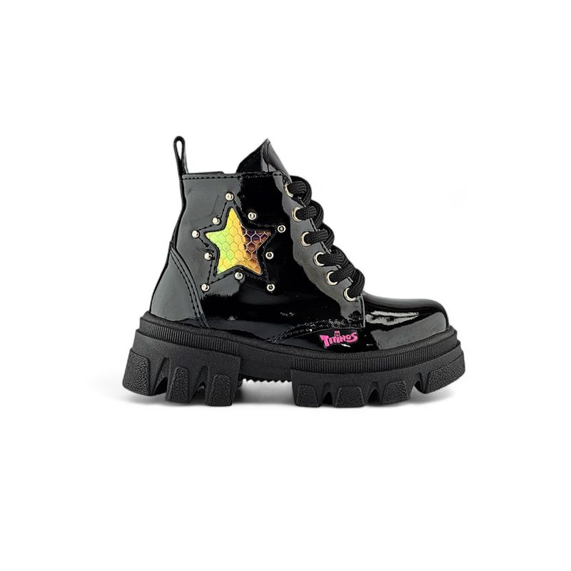 TITINOS - Botin Cordon Charol Niña Negro Titinos