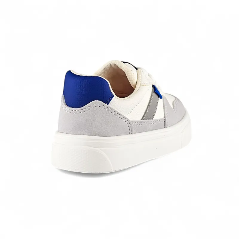 TITINOS - Tenis Cordón Casual Niño Blanco Gris Titinos