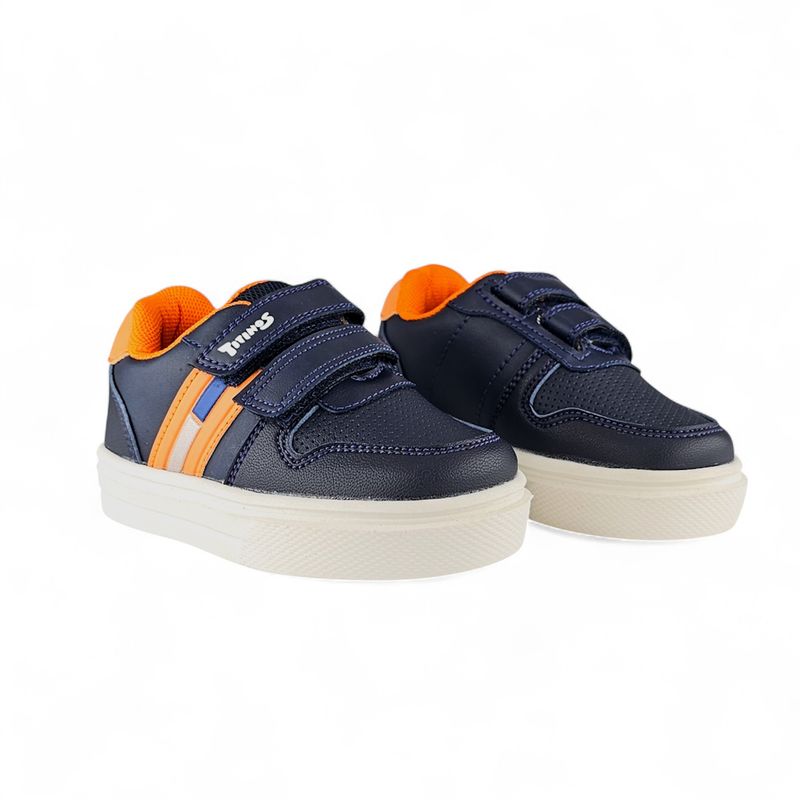 TITINOS - Zapato Casual Velcro Niño Azul Oscuro Titinos