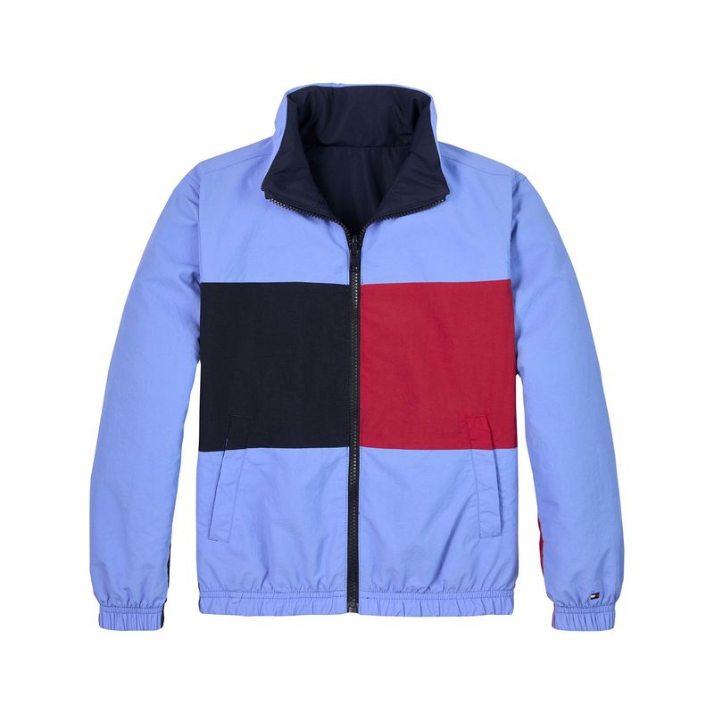 TOMMY HILFIGER - Rompe celeste viento reversible color block Tommy Hilfiger