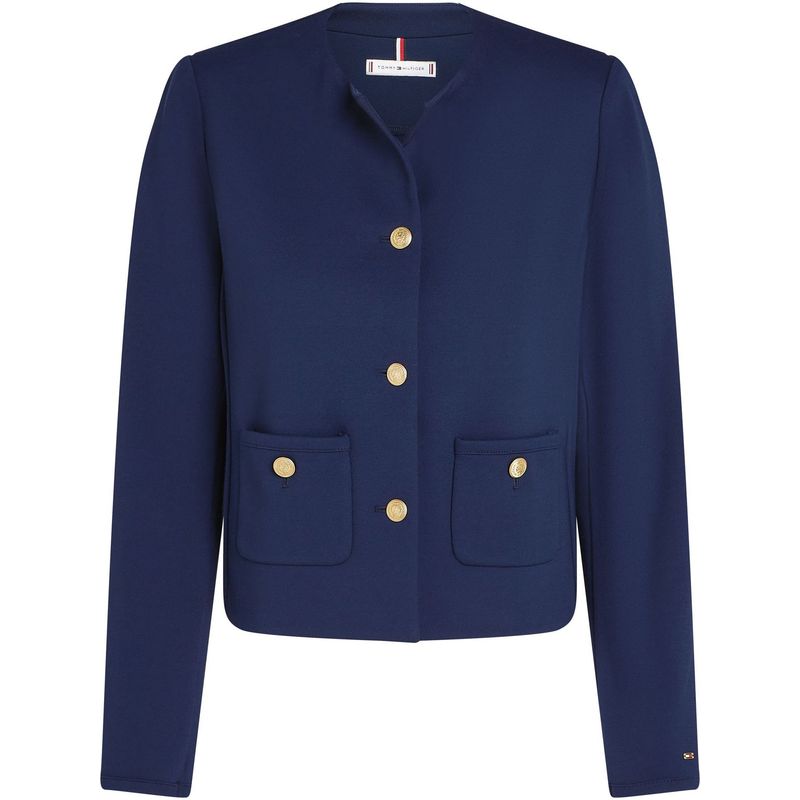 TOMMY HILFIGER - Chaqueta azul de punto con botones Tommy Hilfiger