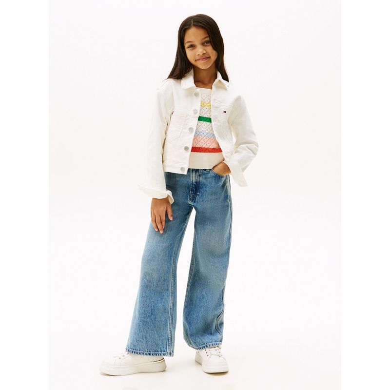 TOMMY HILFIGER - Chaqueta blanca vaquera jeans Trucker blanca Tommy Hilfiger