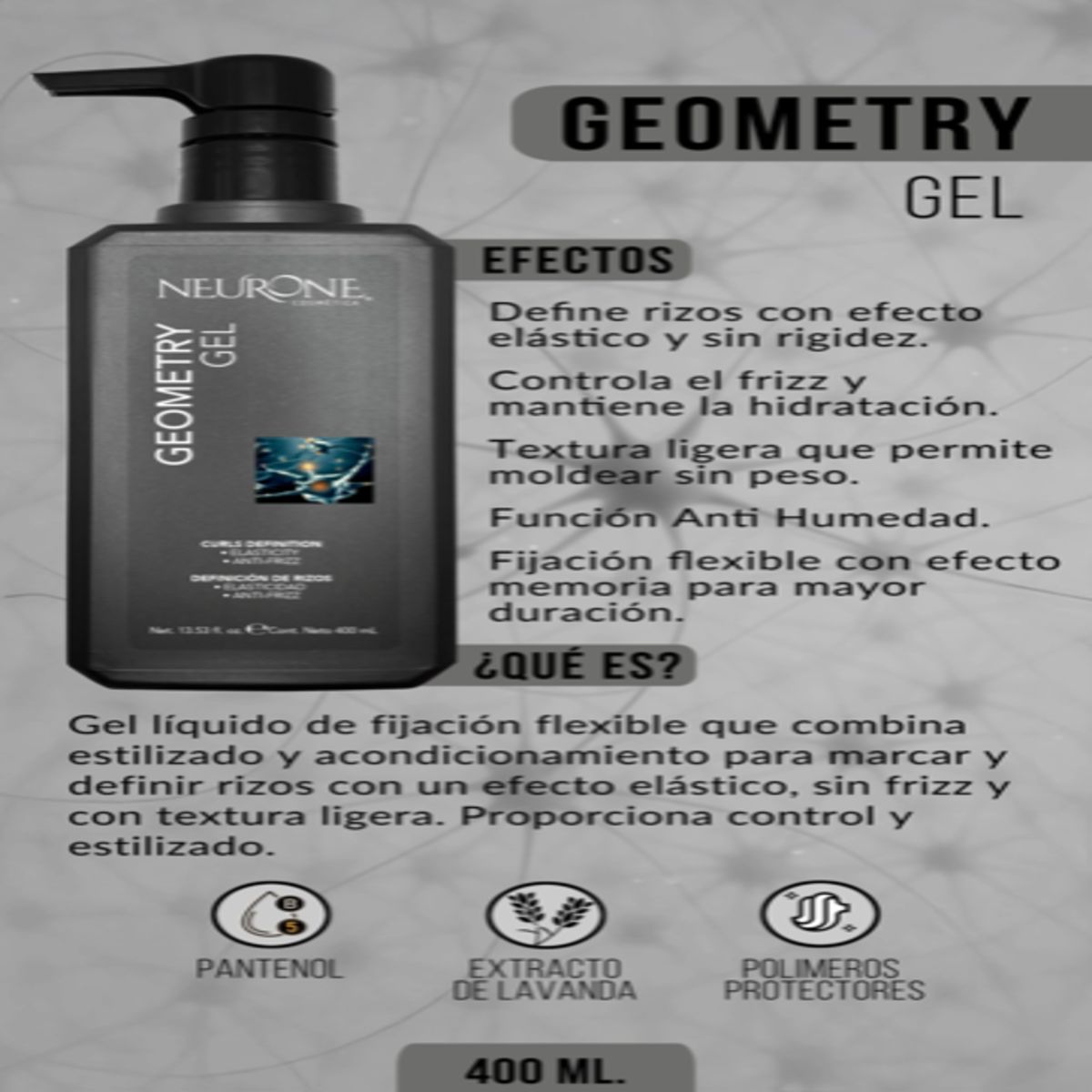 NEURONE COSMETICA - Neurone Geometry Gel 400ml- Risos anti-frizz