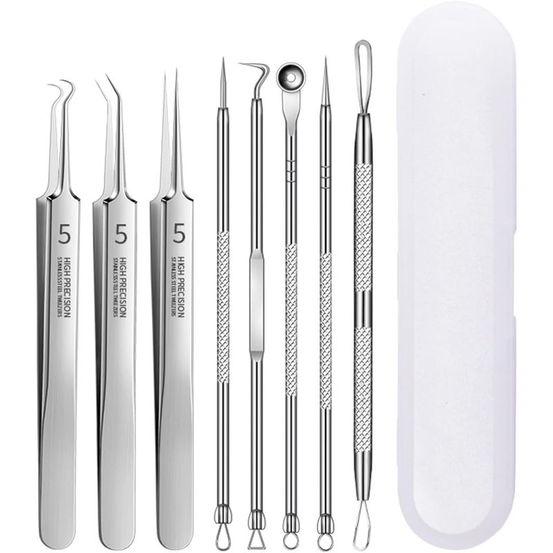 YAMAKI - Extractor Removedor Espinillas Puntos Negros Acne Acero Inox