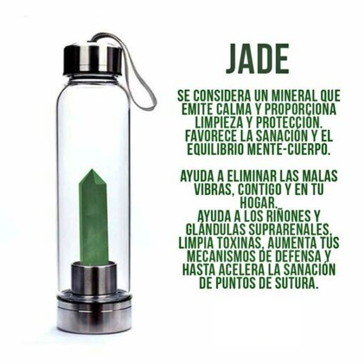 GENERICO - Termo Cuarzo Jade Verde Cristal