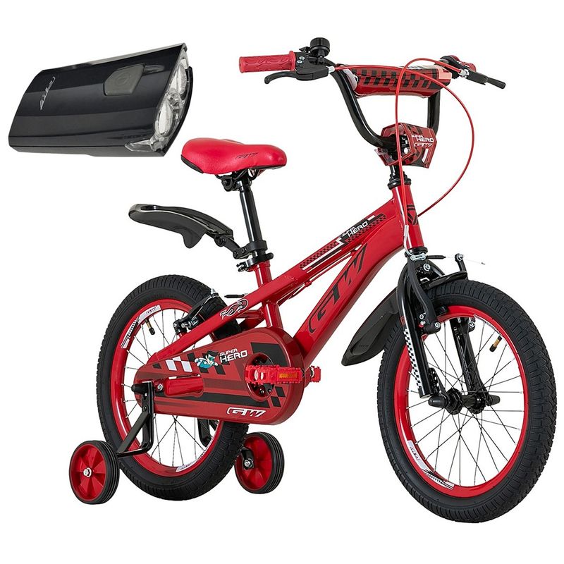 GW - Bicicleta Niño Niña Gw Rin 12 Con Accesorios Ruedas Auxiliar