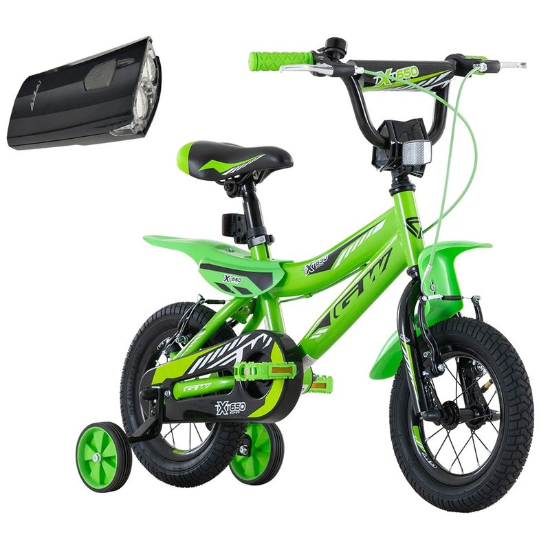 GW - Bicicleta Niño Niña Gw Rin 12 Con Accesorios Ruedas Auxiliar