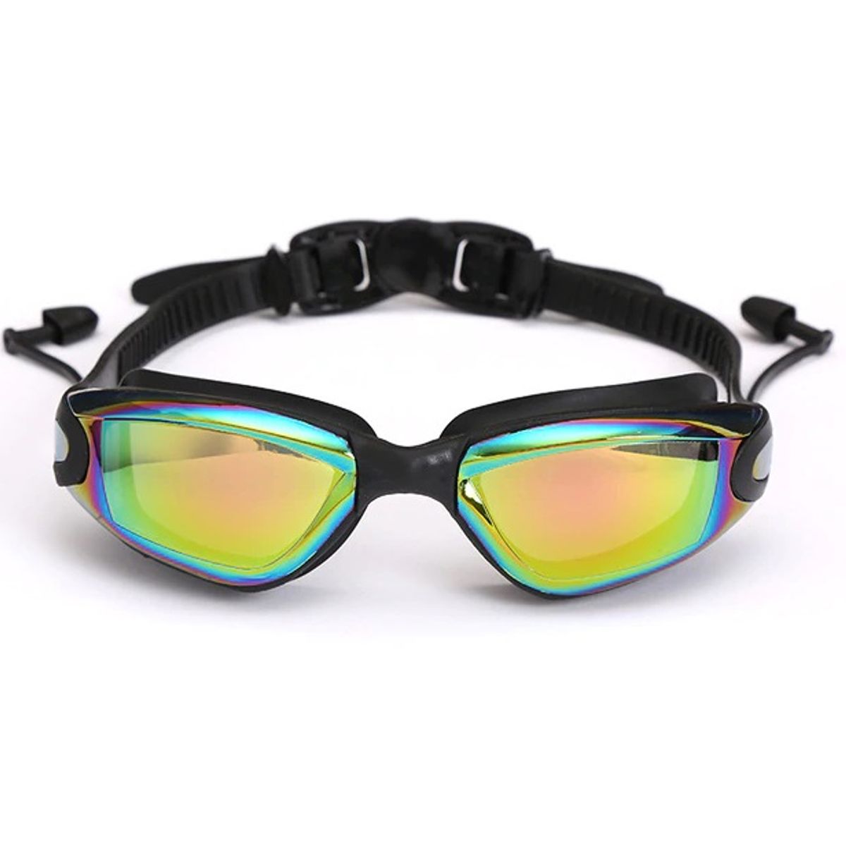 GENERICO - Gafas De Natación Espejo Con Tapa Oídos Incluido - Negro