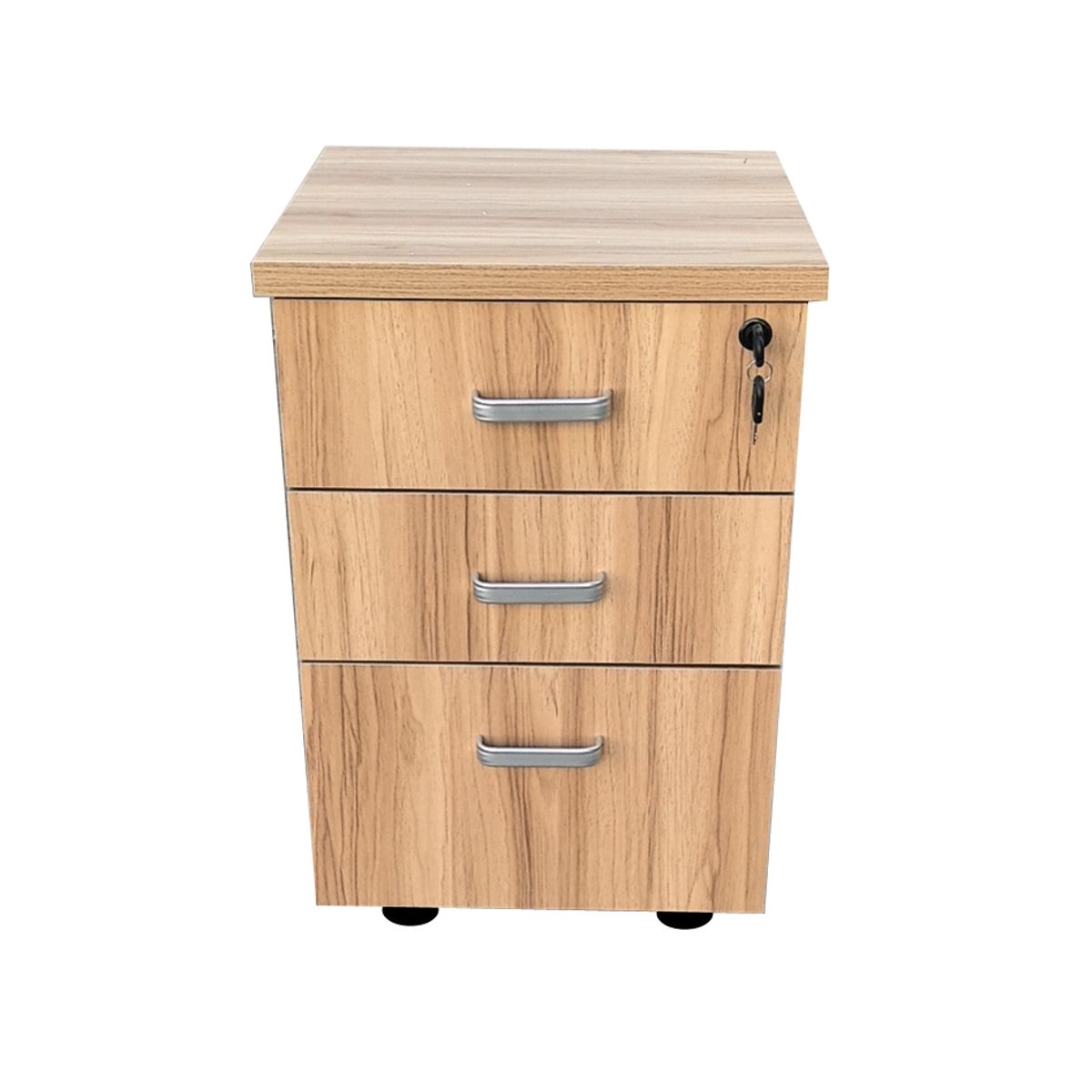 ZER - Archivador Cajonera isla de trabajo mdp claro cajon con llave