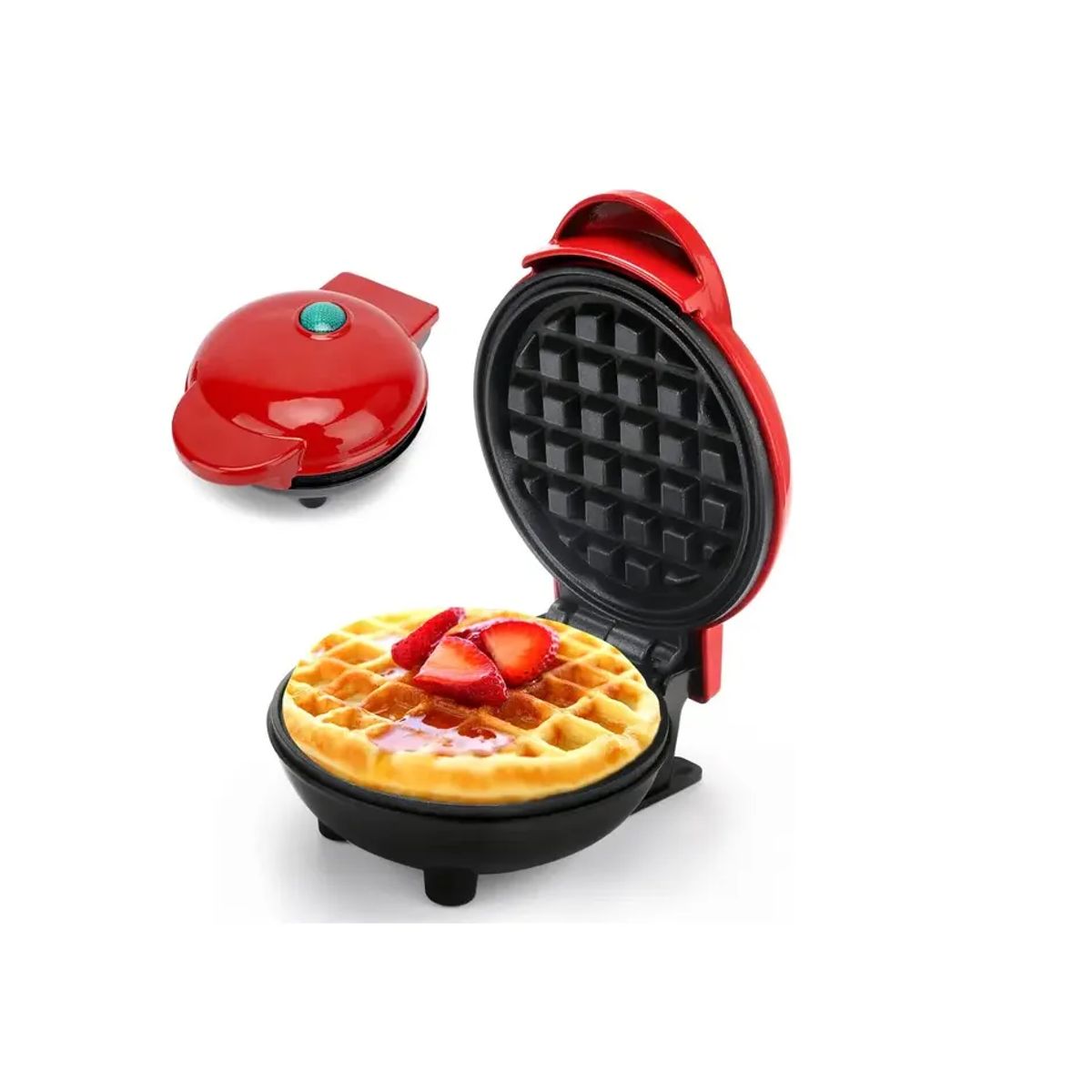 SKY - Mini Wafflera Eléctrica Con Doble Planchas Antiadherentes