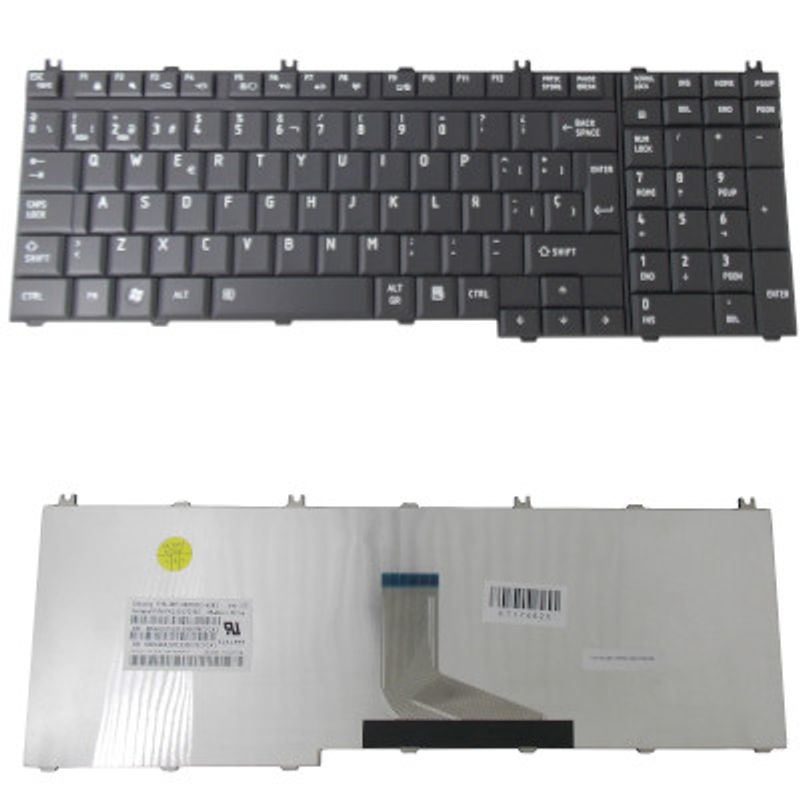 NEOTEK - Teclado Repuesto Toshiba Satellite L500 Español Latino con Ñ Negro