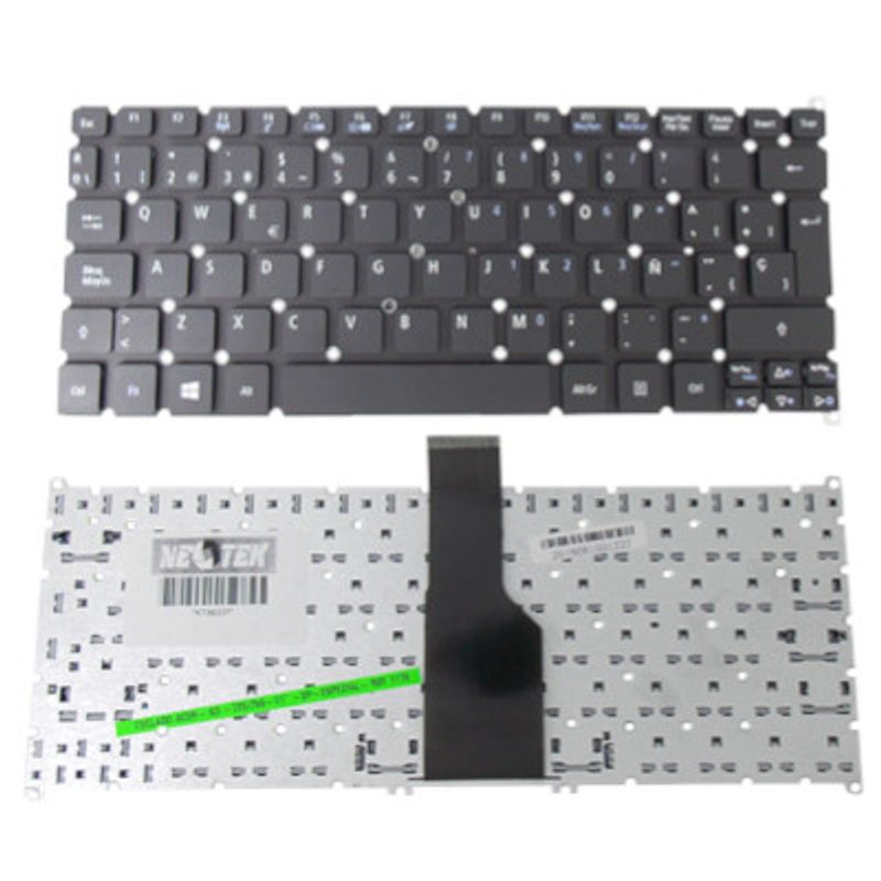 NEOTEK - Teclado Repuesto Acer 756 / V5-123 / V5-131 Español Latino con Ñ Negro