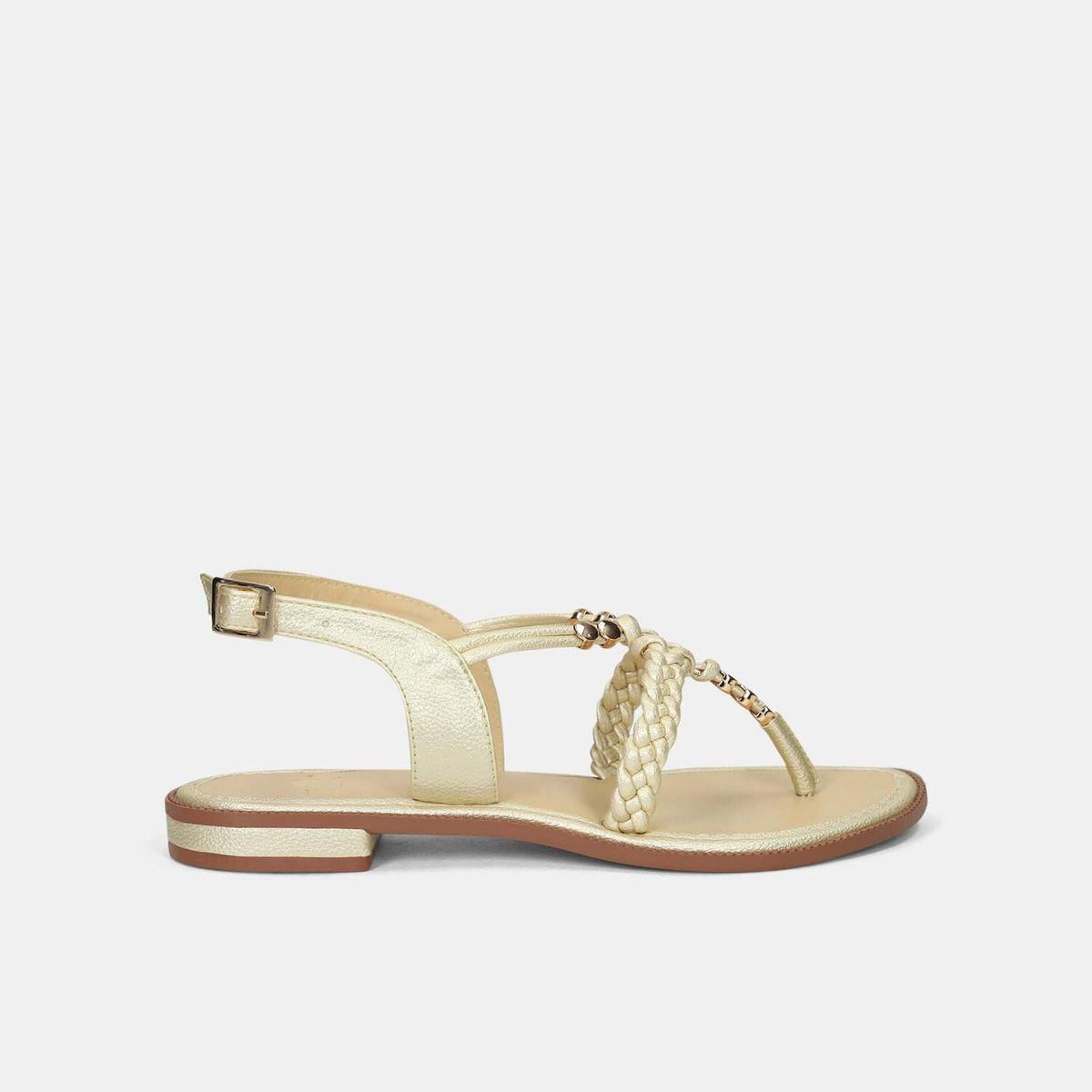 BATA - Sandalias Para Mujer Bata Champaña Kinsley