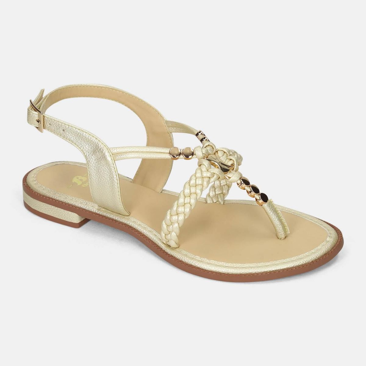 BATA - Sandalias Para Mujer Bata Champaña Kinsley