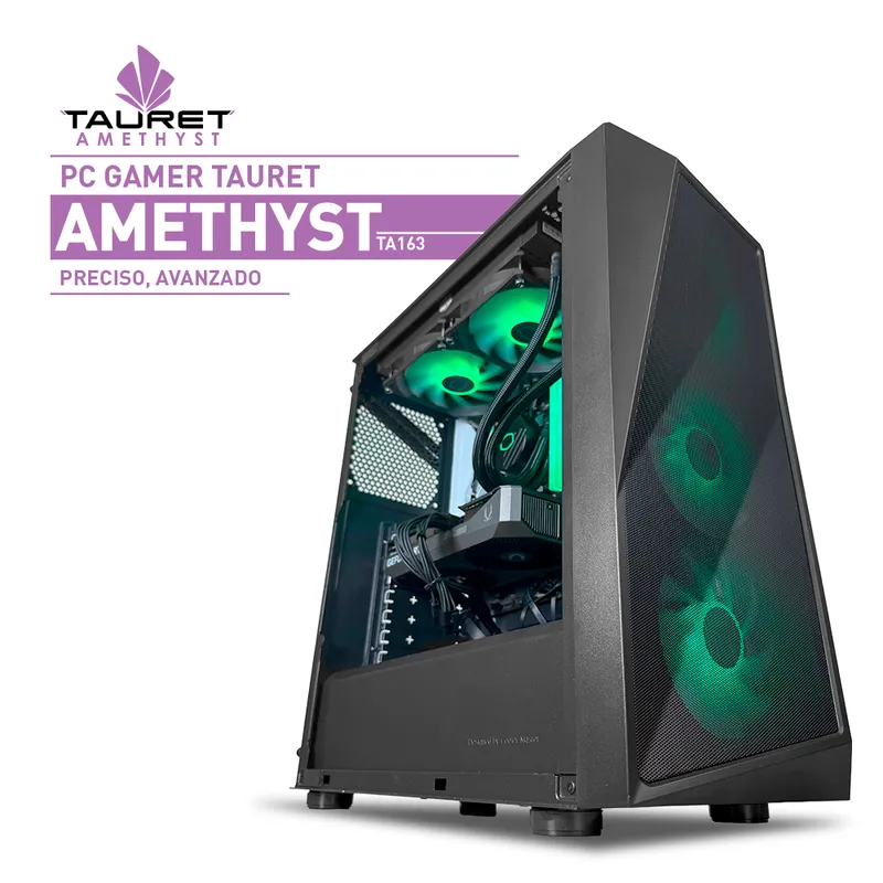 AMD - PC Gamer Tauret Amethyst TA163 AMD Ryzen 5 7500F RTX 5060 Ti 16GB RAM 32GB M.2 1TB