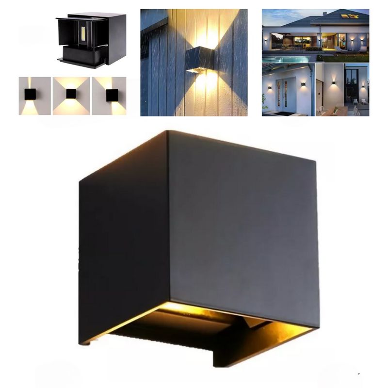 GENERICO - lampara aplique de pared moderno tipo cubo luz Blanca