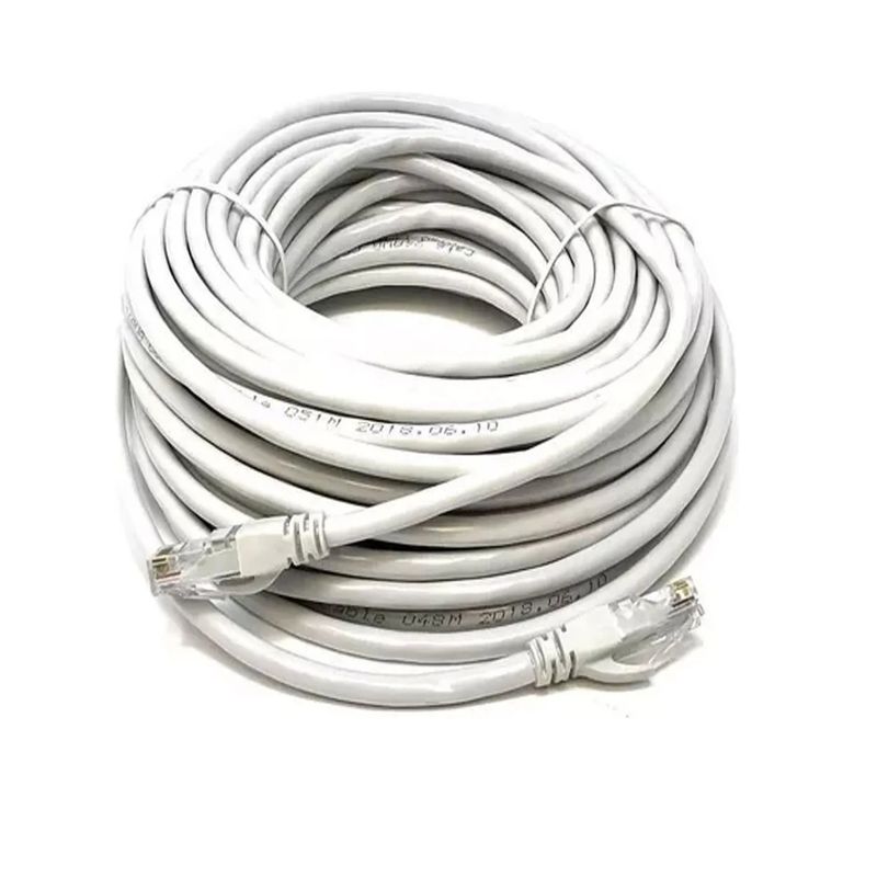 GENERICO - Cable Utp De Red Lan Cat 6 20 Metros - Gran Calidad - Blanco