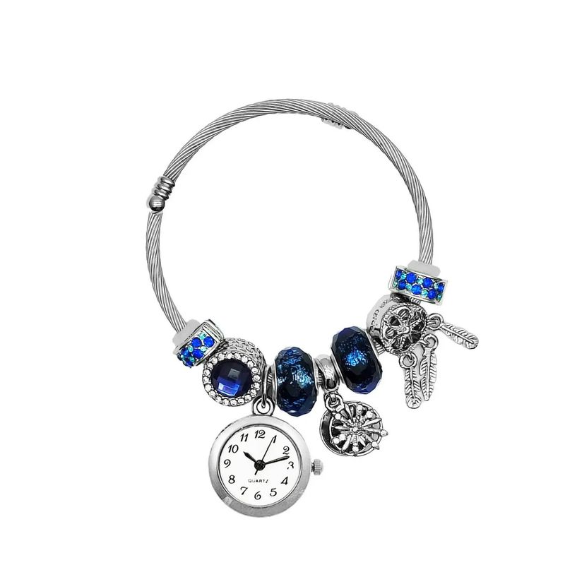 DAYOSHOP - Reloj pulsera acero inoxidable azul - con estuche