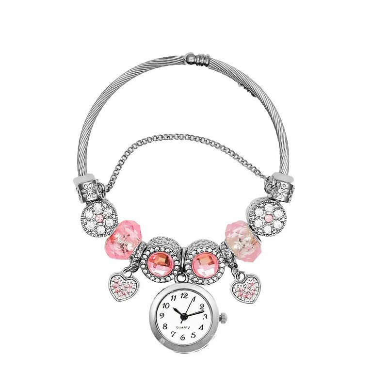 DAYOSHOP - Reloj pulsera acero inoxidable rosado - con estuche