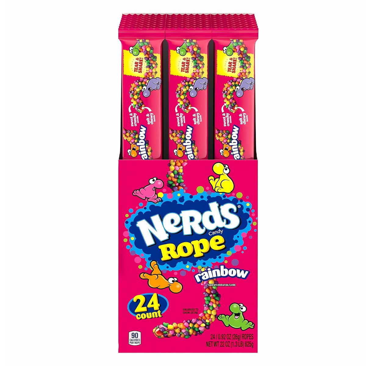 ADRO - Nerds Rope Rainbow 26 gramos X 24 unidades
