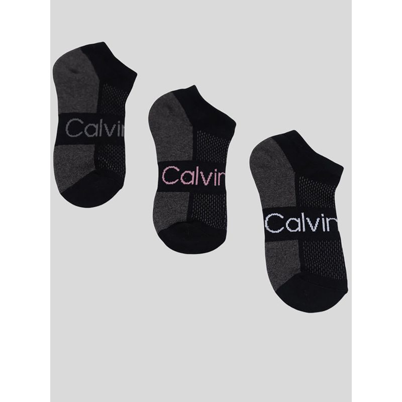 CALVIN KLEIN - Pack negro de 3 medias cushion invisibles Calvin Klein