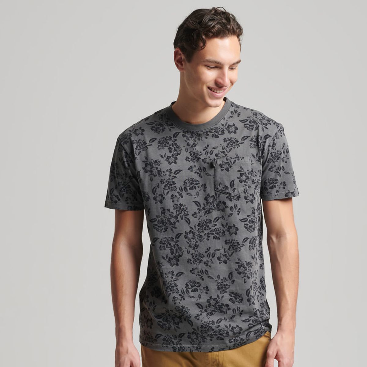 SUPERDRY - Camiseta Para Hombre Vintage Pocket Tee Aop Superdry