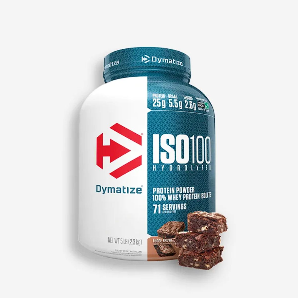 DYMATIZE - ISO100 FUDGE BROWNIE 100% Hidrolizada Premium Rápida Absorción 5LB