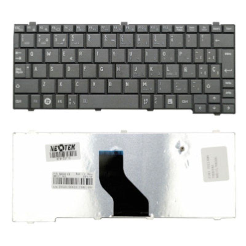 NEOTEK - Teclado Repuesto Toshiba NB505  NB515 Español Latino con Ñ Negro Netbook