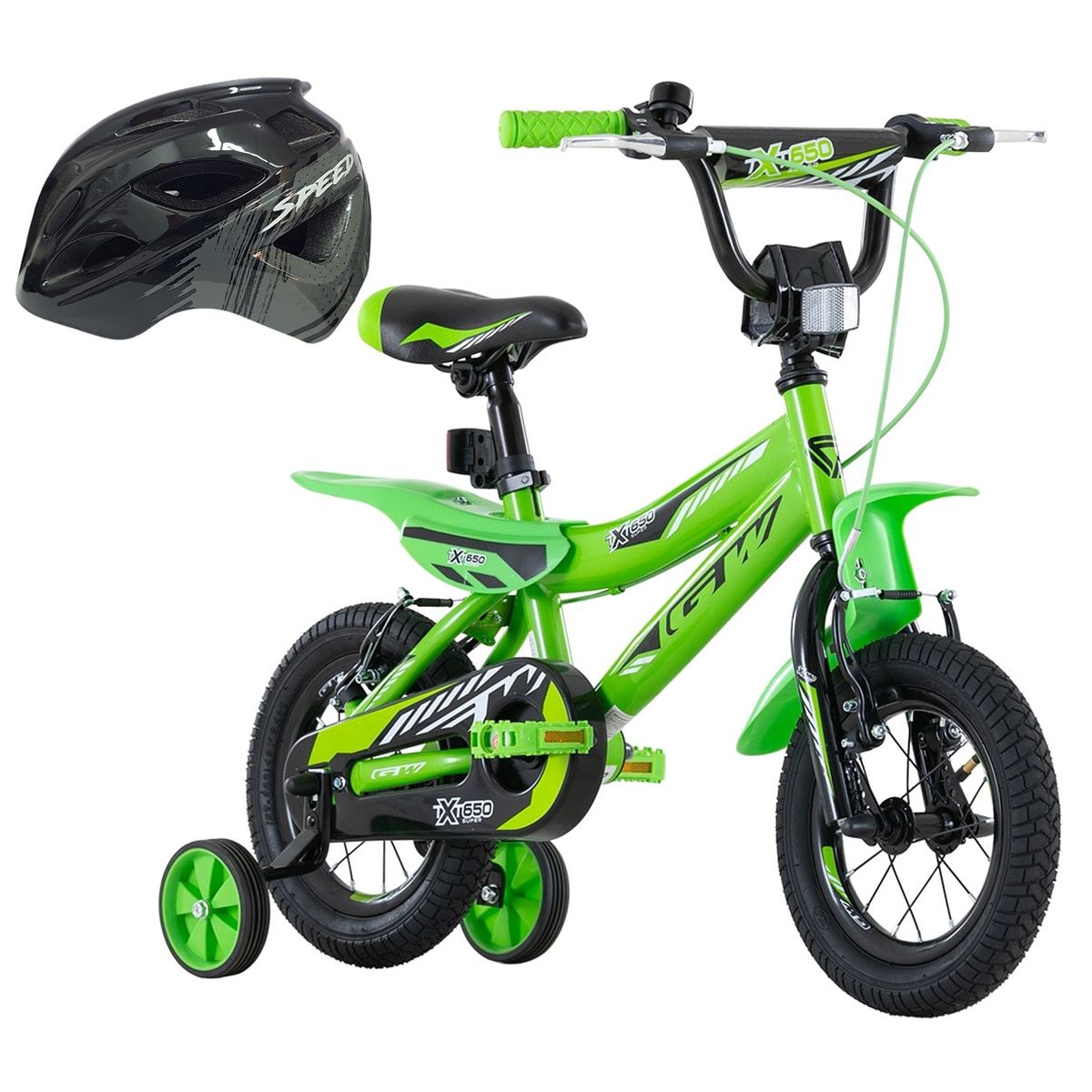 GW - Bicicleta Niño Niña Gw Rin 12 Rueda Auxiliar Con Accesorios