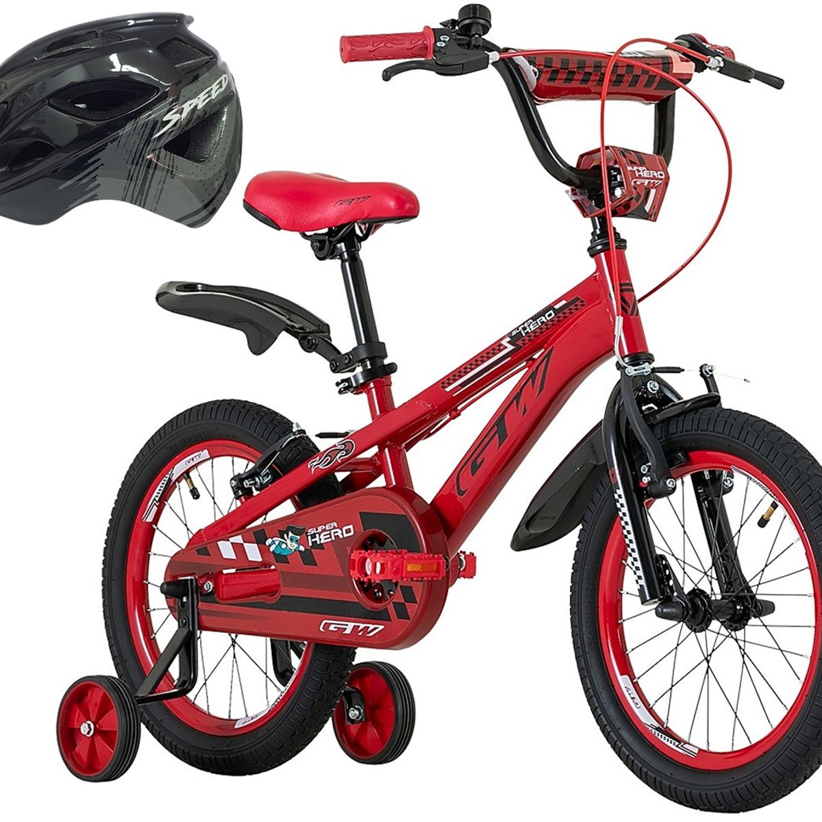 GW - Bicicleta Niño Niña Gw Rin 12 Rueda Auxiliar Con Accesorios