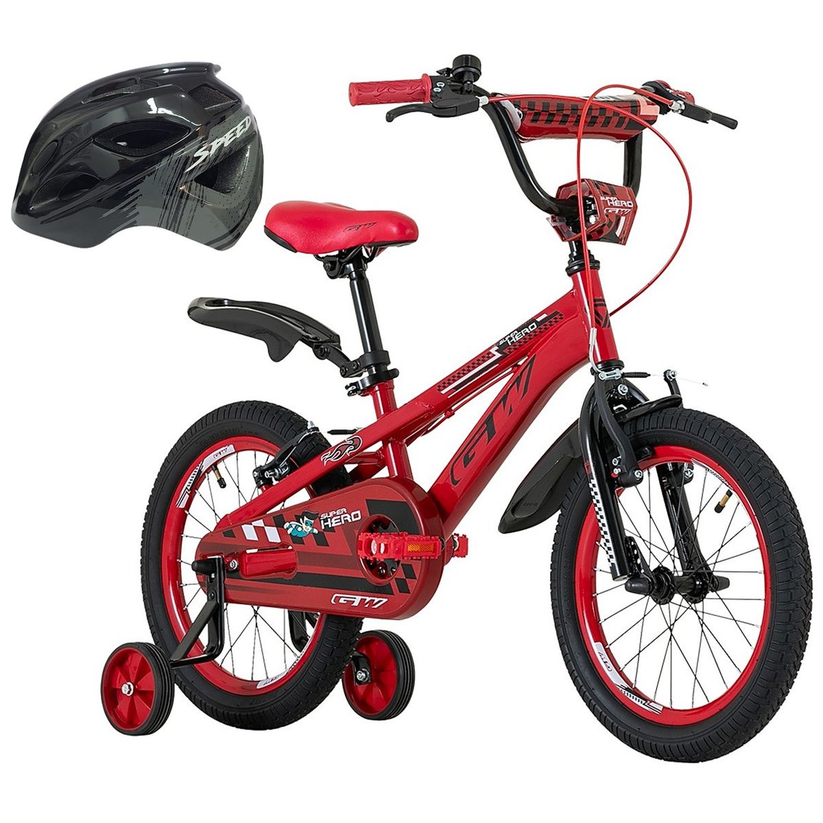 GW - Bicicleta Niño Niña Gw Rin 12 Rueda Auxiliar Con Accesorios