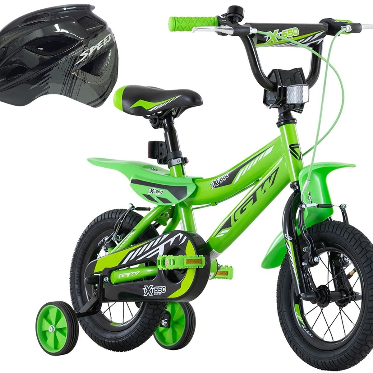 GW - Bicicleta Niño Niña Gw Rin 12 Rueda Auxiliar Con Accesorios